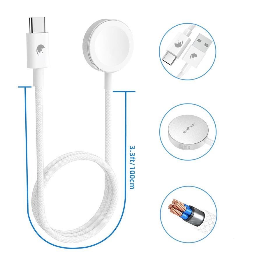 RhinoTech magnetický nabíjací kábel USB-A pre Apple Watch2 