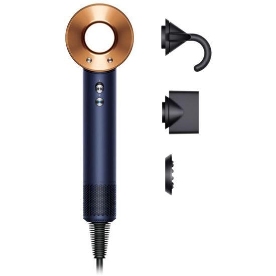 Dyson Supersonic HD07 T1/ T2 fén,  1600 W,  3 rychlosti,  4 teploty,  koncentrátor,  pruská modrá/ měděná0 