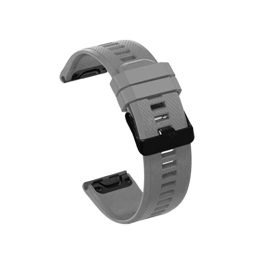 RhinoTech řemínek pro Garmin QuickFit sportovní silikonový 26mm šedý0 