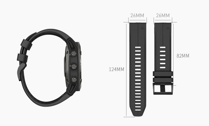 RhinoTech řemínek pro Garmin QuickFit sportovní silikonový 26mm šedý1 