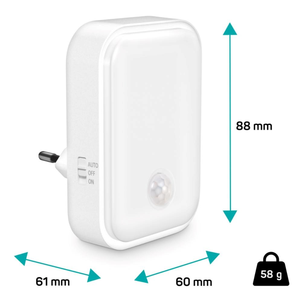 CONNECT IT Noční LED světlo Sparkle 1 Sensor,  teplé světlo,  bílá2 