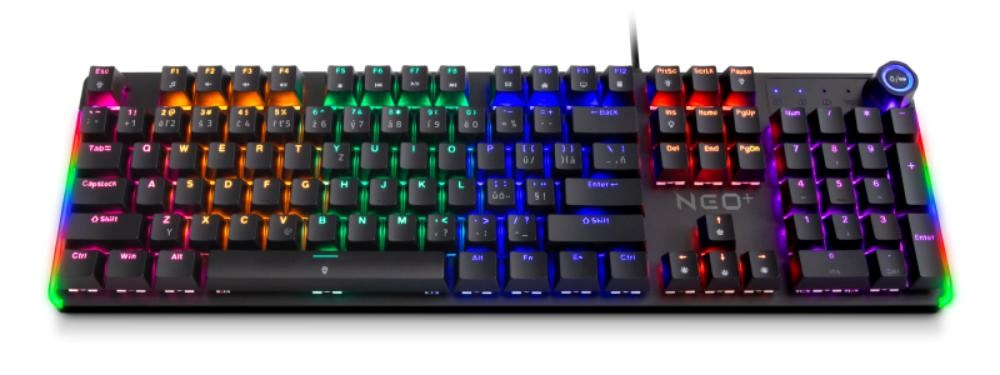 CONNECT IT Herní klávesnice NEO2 + Black,  mechanická,  USB,  ARGB,  CZ+SK,  černá2 
