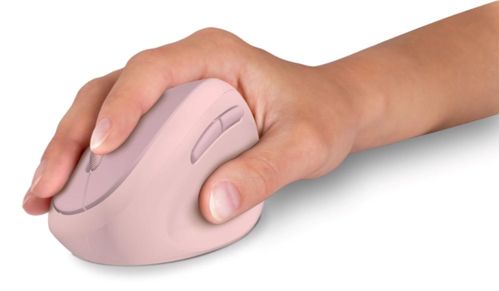 CONNECT IT FOR HEALTH LADIES PINK Bezdrátová vertikální myš,  ergonomická,  růžová2 