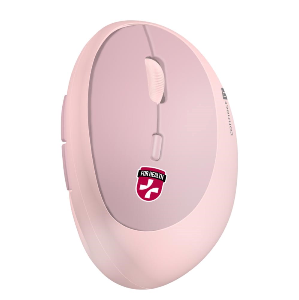CONNECT IT FOR HEALTH LADIES PINK Bezdrátová vertikální myš,  ergonomická,  růžová4 