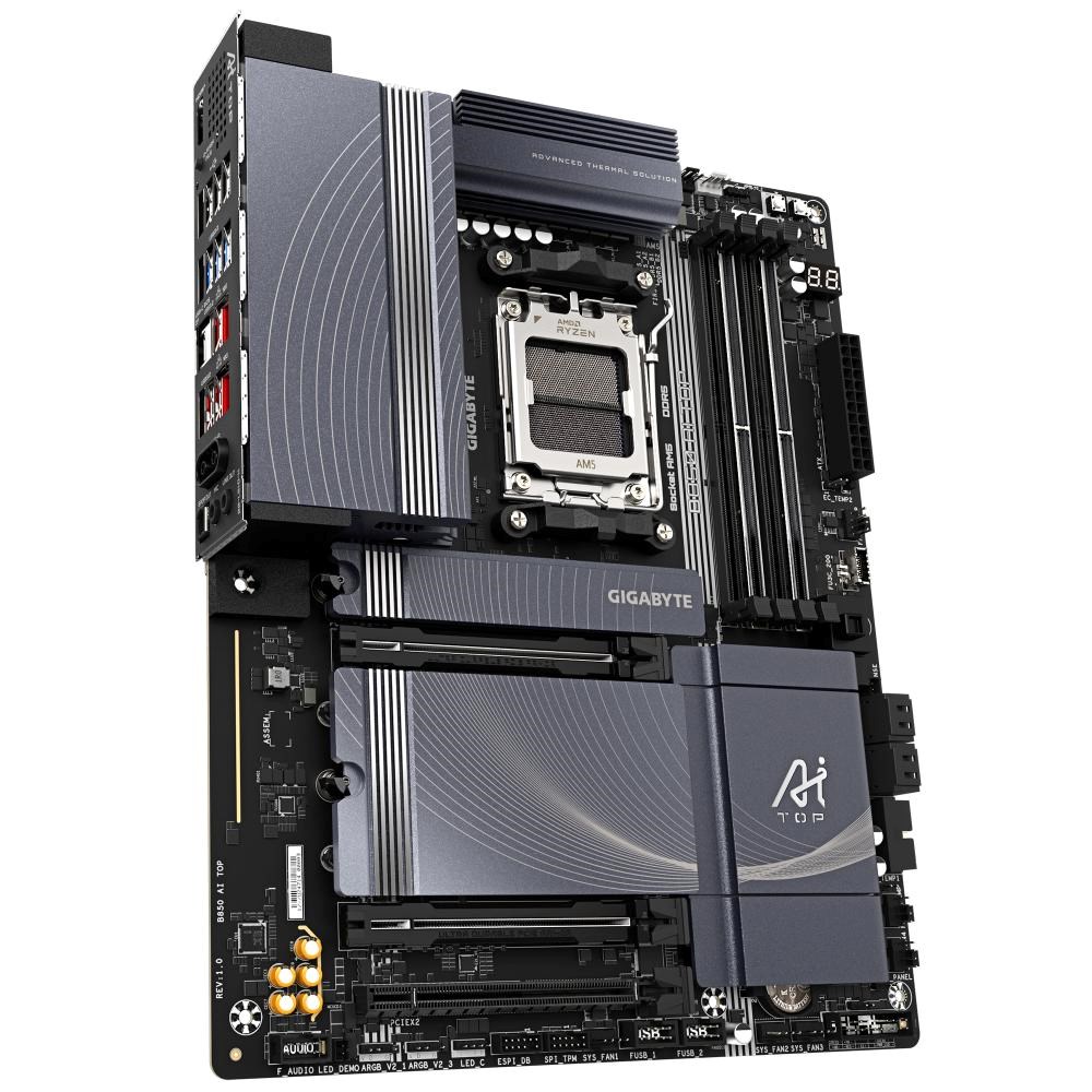 GIGABYTE MB Sc AM5 B850 AI TOP,  AMD B850,  4xDDR5,  1xUSB4,  1xHDMI,  WI-FI,  ATX2 