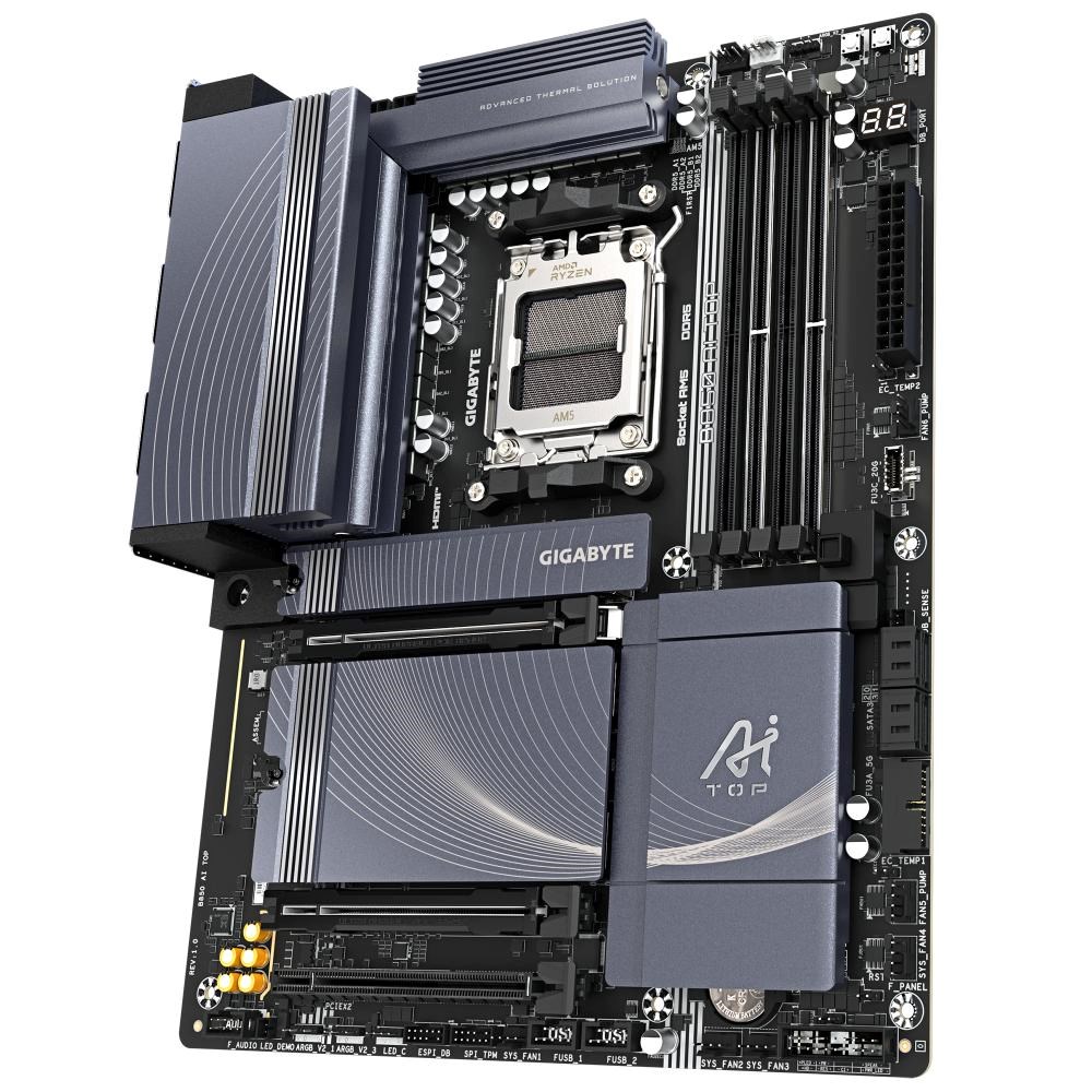GIGABYTE MB Sc AM5 B850 AI TOP,  AMD B850,  4xDDR5,  1xUSB4,  1xHDMI,  WI-FI,  ATX3 