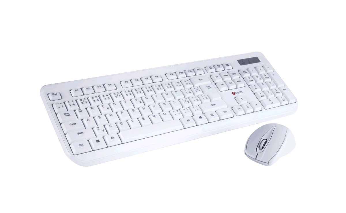 C-TECH Klávesnice KBM-105, drátový combo set s myší, USB, CZ/SK1 