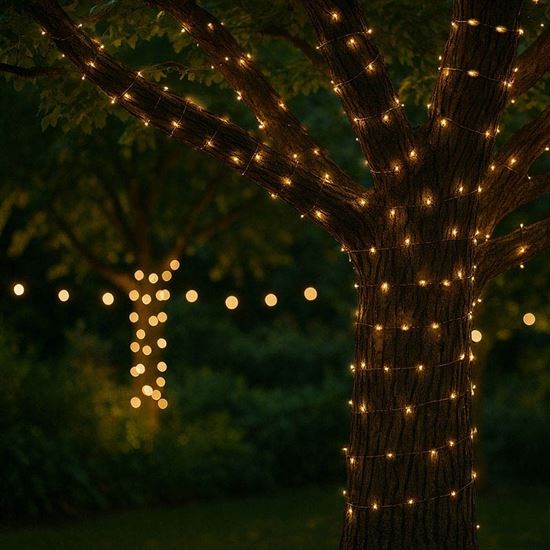 Solight LED solární řetěz,  200LED,  22m,  teplá bílá2 