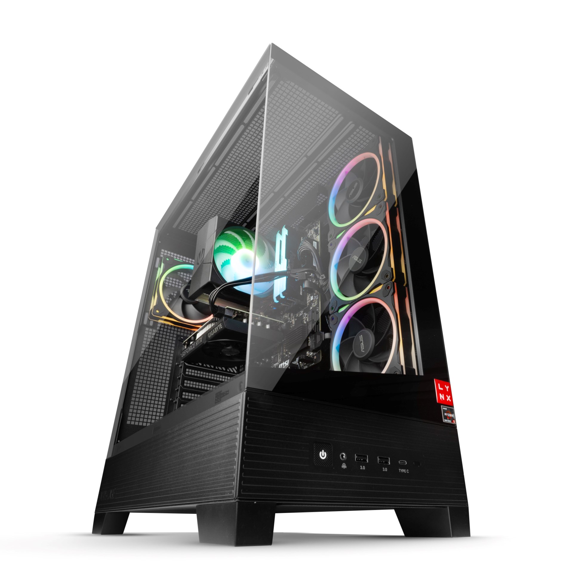 LYNX Challenger Ryzen 7 7800X3D 32GB 2TB SSD NVMe RX 9070XT 16G W11 Home2 