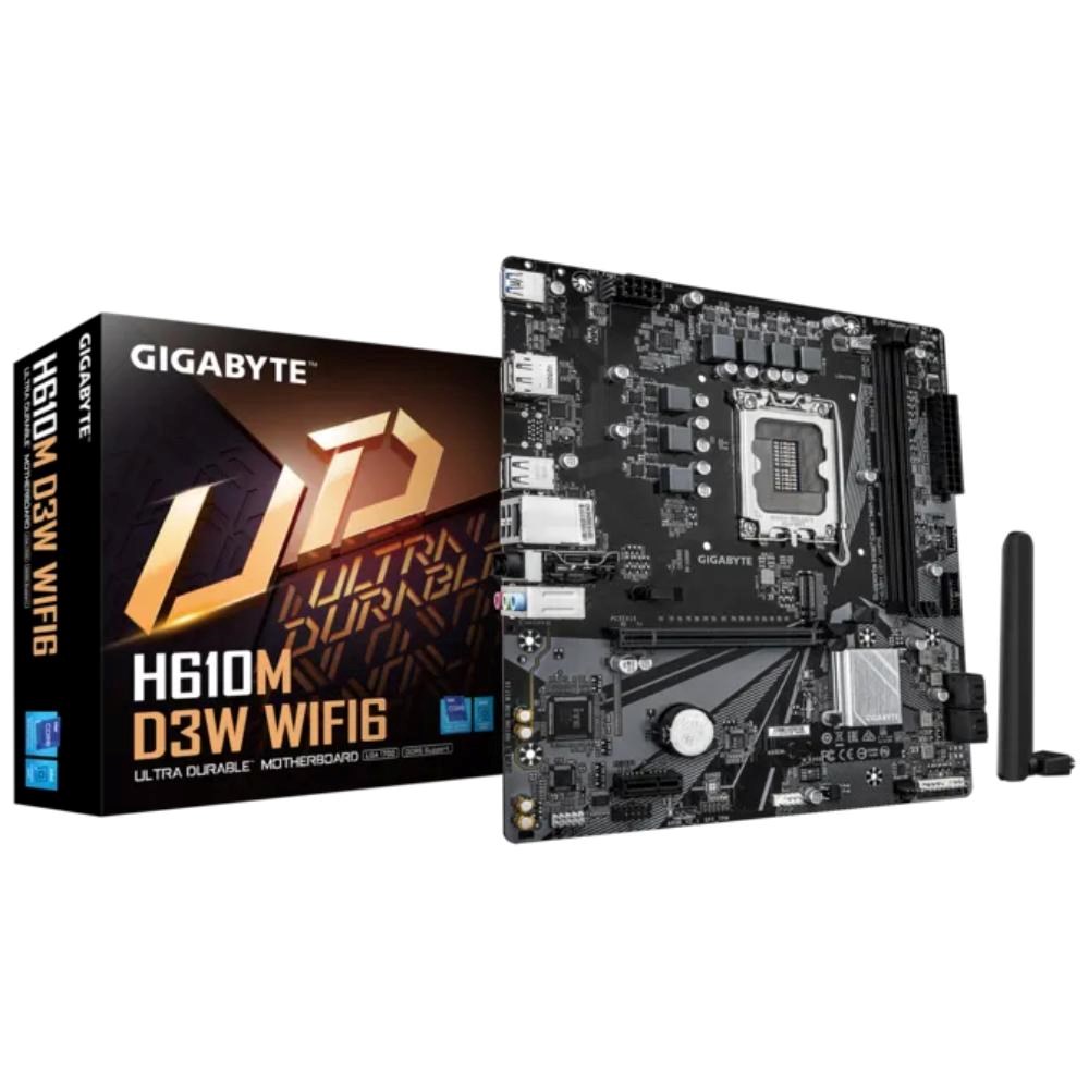 GIGABYTE MB Sc LGA1700 H610M D3W WIFI6,  Intel H610,  2xDDR5,  1xHDMI,  1xDP,  Wifi,  mATX1 