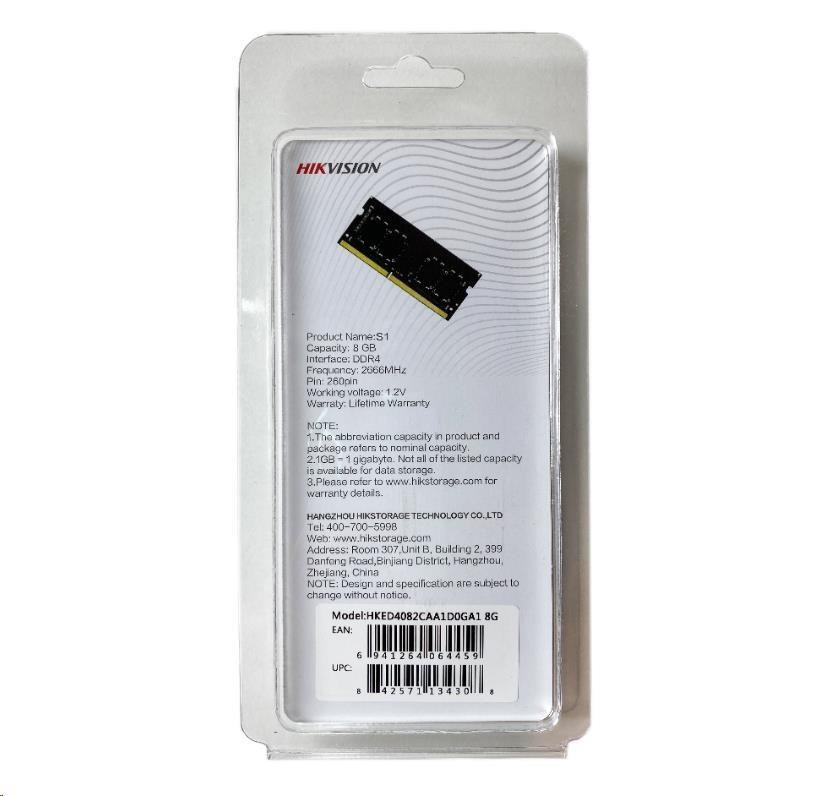 HIKVISION SODIMM DDR4 4GB 2666MHz CL192 