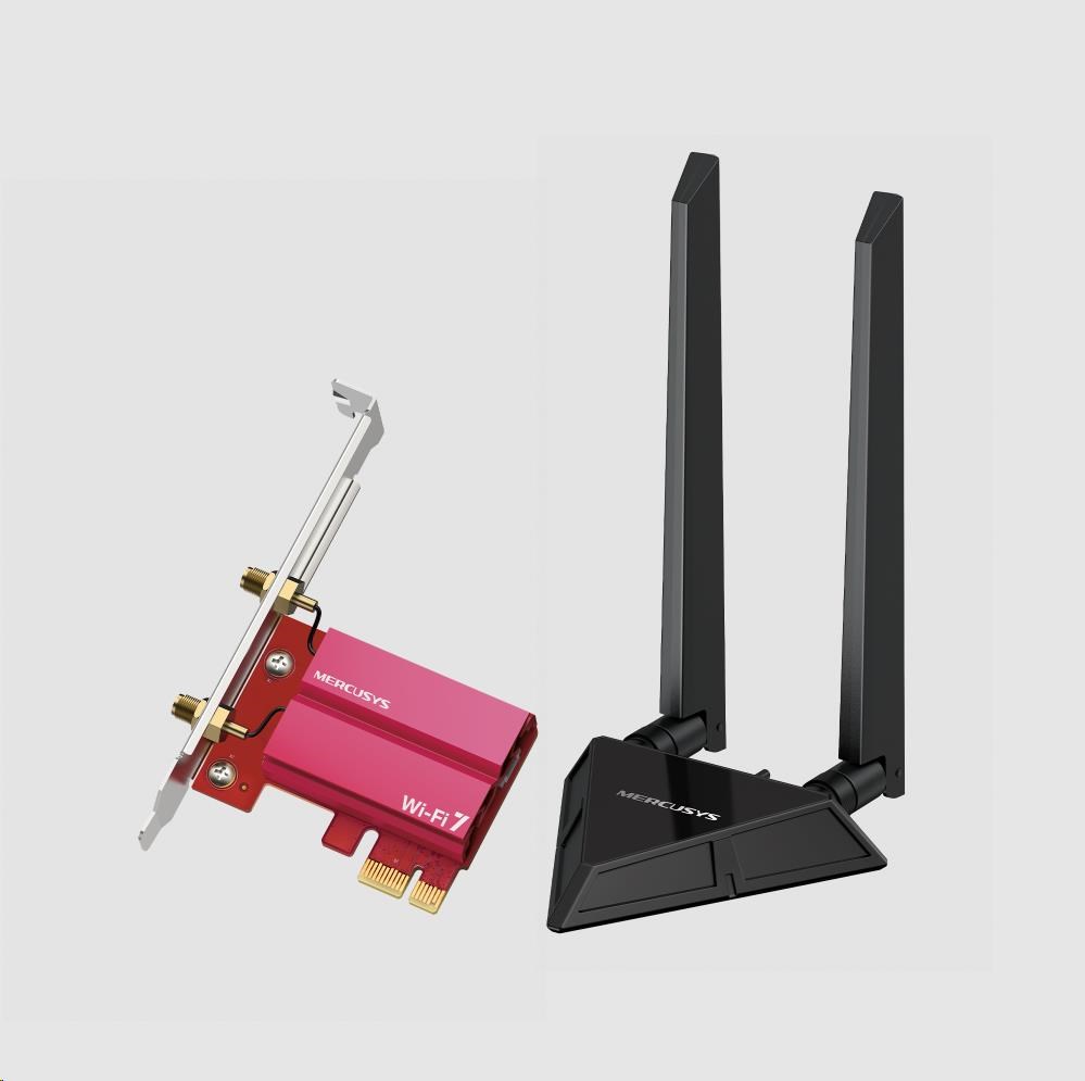 MERCUSYS MA49BE WiFi7 PCIe adapter (BE9300, 2, 4GHz/ 5GHz/ 6GHz, Bluetooth5.4)0 
