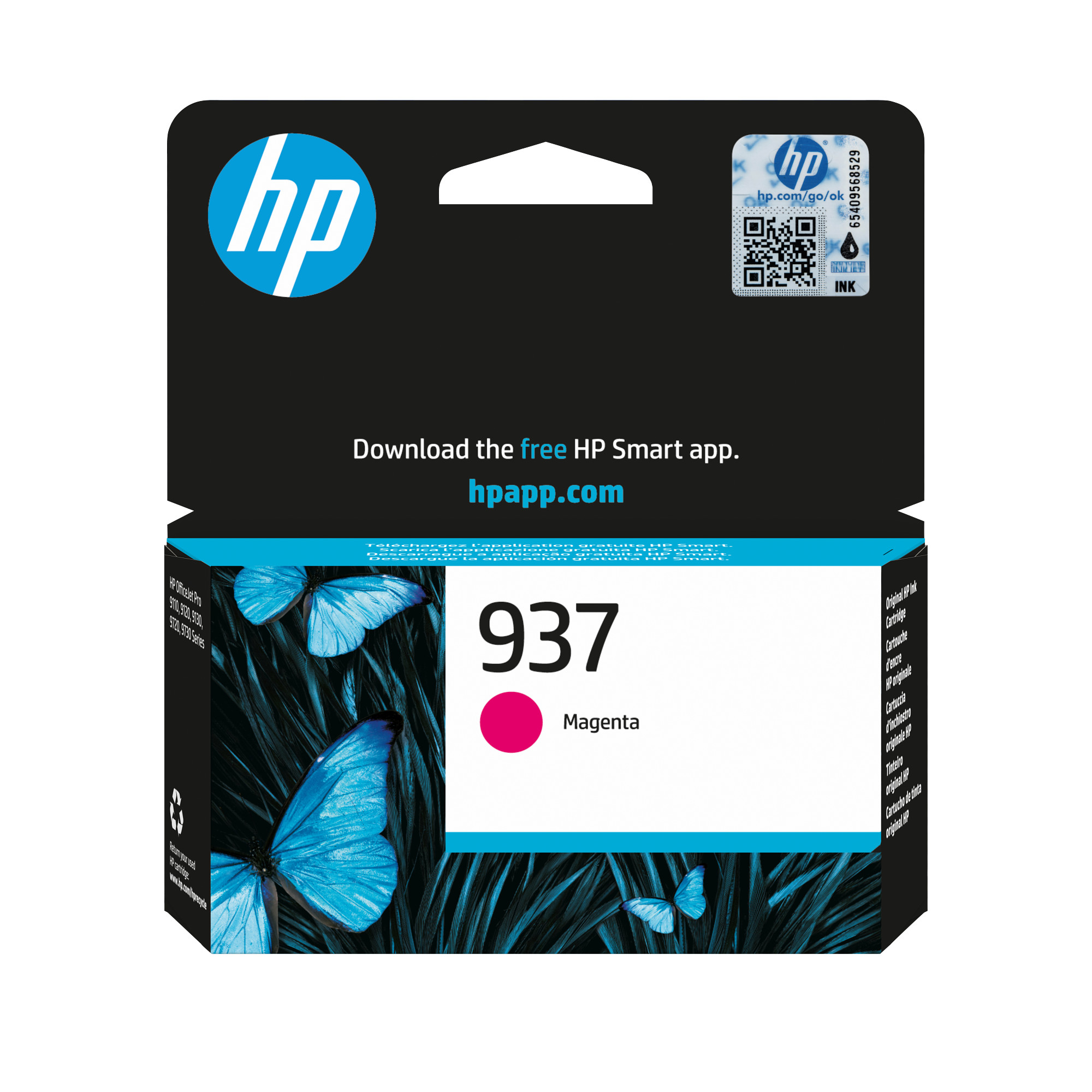 BAZAR - HP 937 Magenta Original Ink Cartridge (800 pages) - Poškozený obal (Komplet)2 