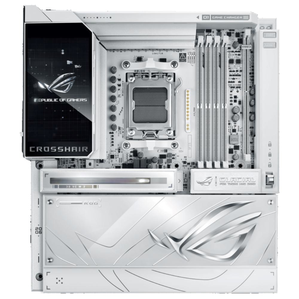 ASUS MB Sc AM5 ROG CROSSHAIR X870E GLACIAL,  AMD X870E,  2xDDR5,  WiFi,  2xUSB4,  E-ATX0 