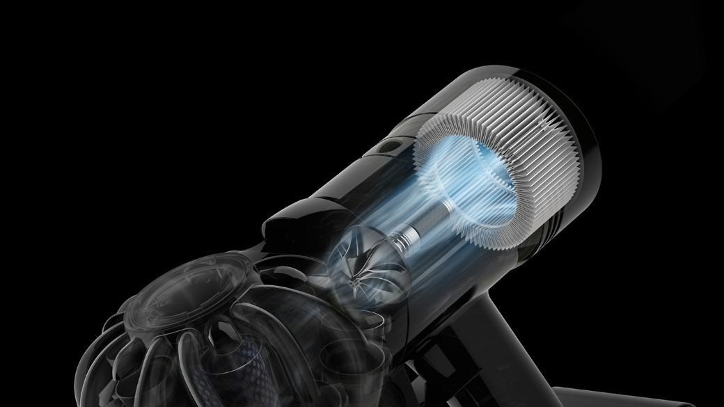 Dyson Car+Boat ruční vysavač,  šedá/ fialová,  výdrž až 50 min,  2 Tier Radial,  sací výkon 115 aW,  plně utěsněná filtrace2 