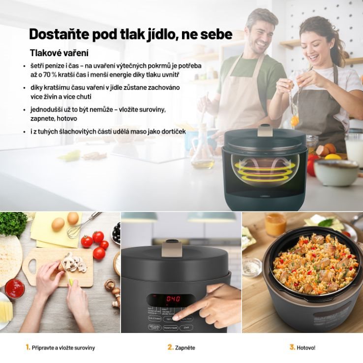 BAZAR - Lauben Electric Pressure Cooker 5000AT - Poškozený obal (Komplet)1 