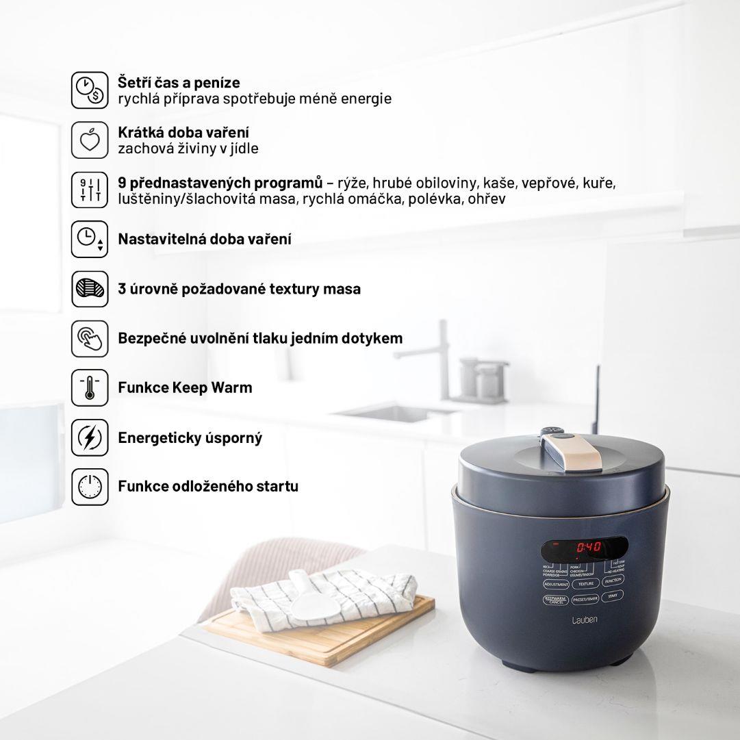 BAZAR - Lauben Electric Pressure Cooker 5000AT - Poškozený obal (Komplet)5 