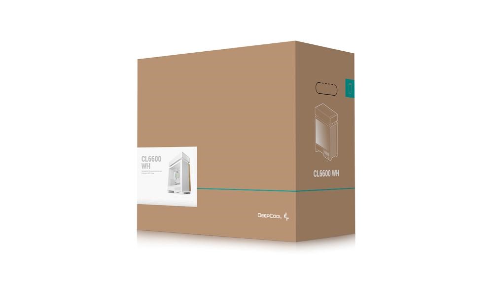 DEEPCOOL Case CL6600 WH,  ATX,  Průhledná bočnice,  vodní chlazení,  bílá10 