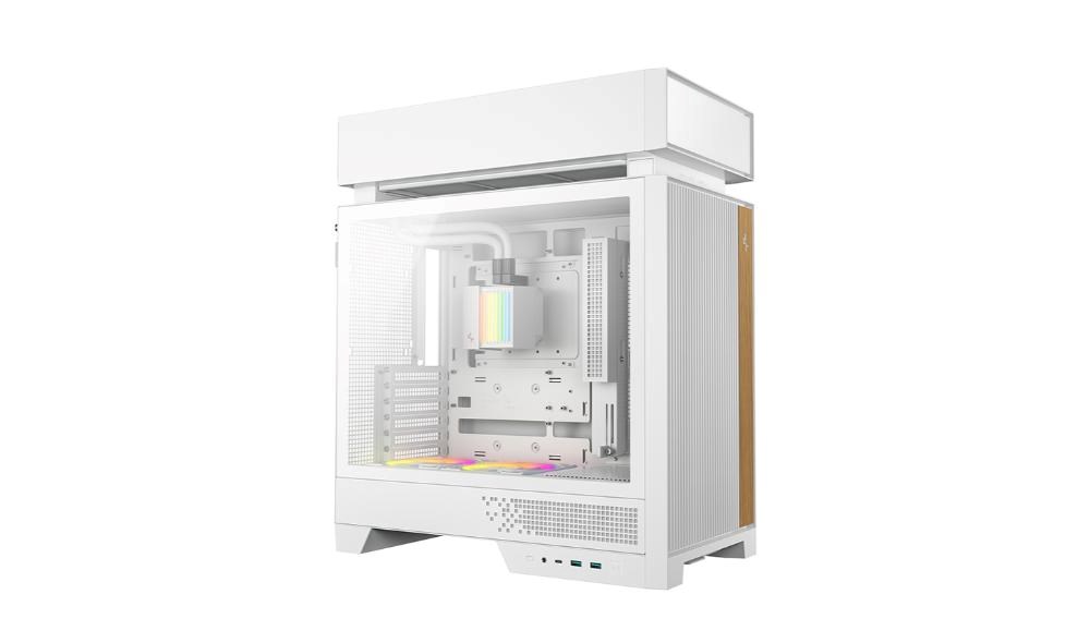 DEEPCOOL Case CL6600 WH,  ATX,  Průhledná bočnice,  vodní chlazení,  bílá3 