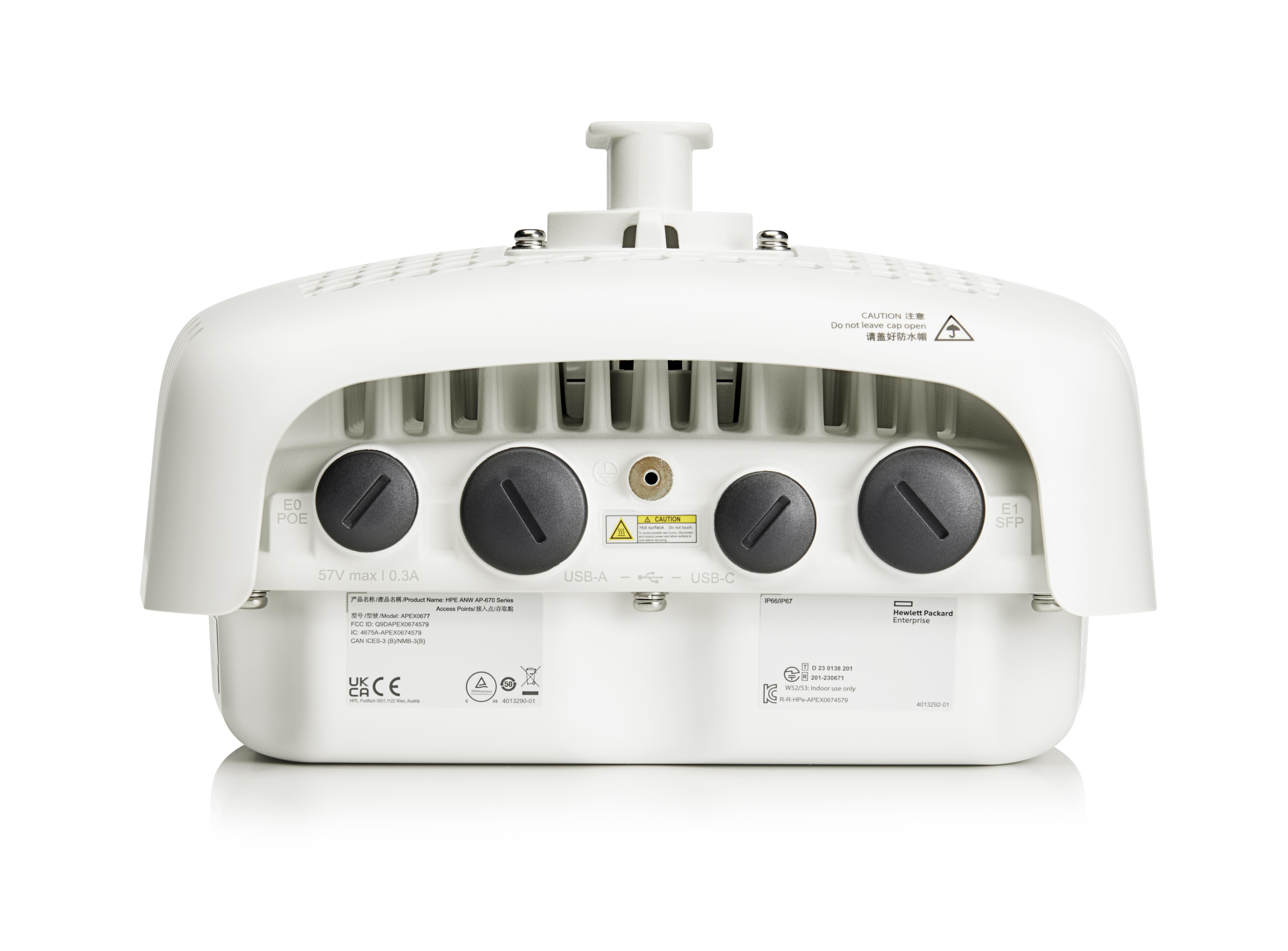 HPE Aruba Networking AP-677 (RW) Tri Radio 2x2 Wi-Fi 6E Internal Directional Outdoor AP S0P56AR RENEW1 