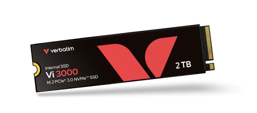 VERBATIM SSD Vi3000 Internal PCIe NVMe M.2 SSD 2TB ,  W 3000/  R 3300 MB/ s1 