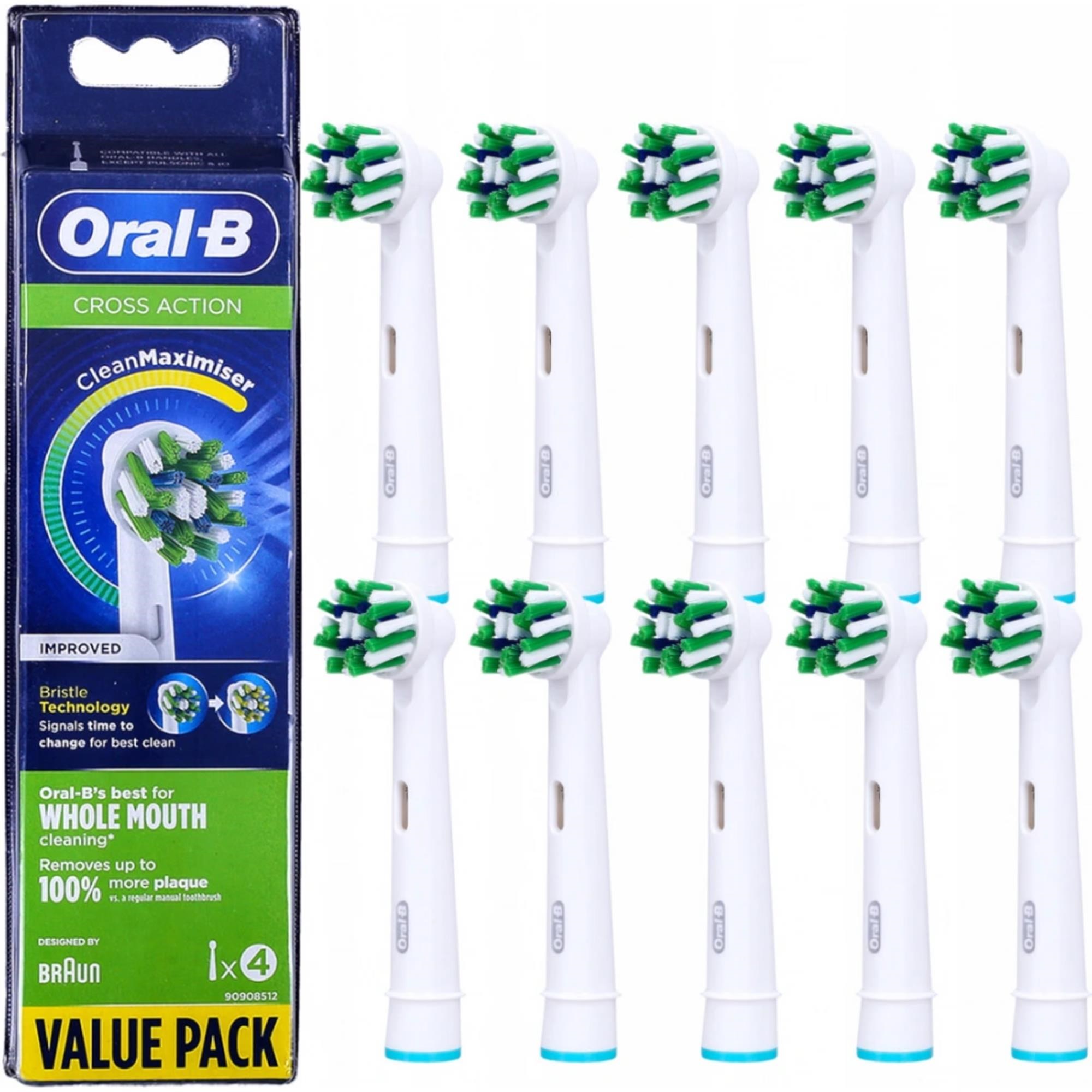 Oral-B Cross Action, náhradní hlavice 10 ks, bílé, oscilačně-rotační technologie, efektivní odstranění plaku1 