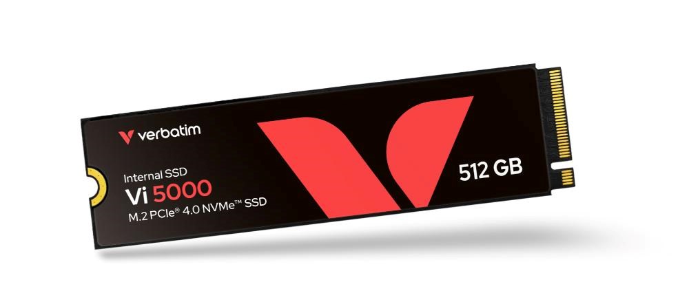 VERBATIM SSD Vi5000 Internal PCIe NVMe M.2 SSD 512GB ,  W2500/  R 5000 MB/ s1 