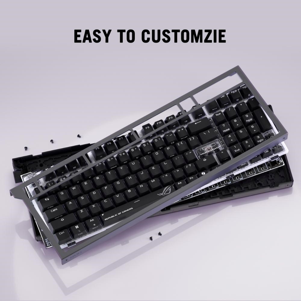 ASUS klávesnice ROG Strix Morph 96 WL,  Mechanická,  Bezdrátová,  US,  černá10 