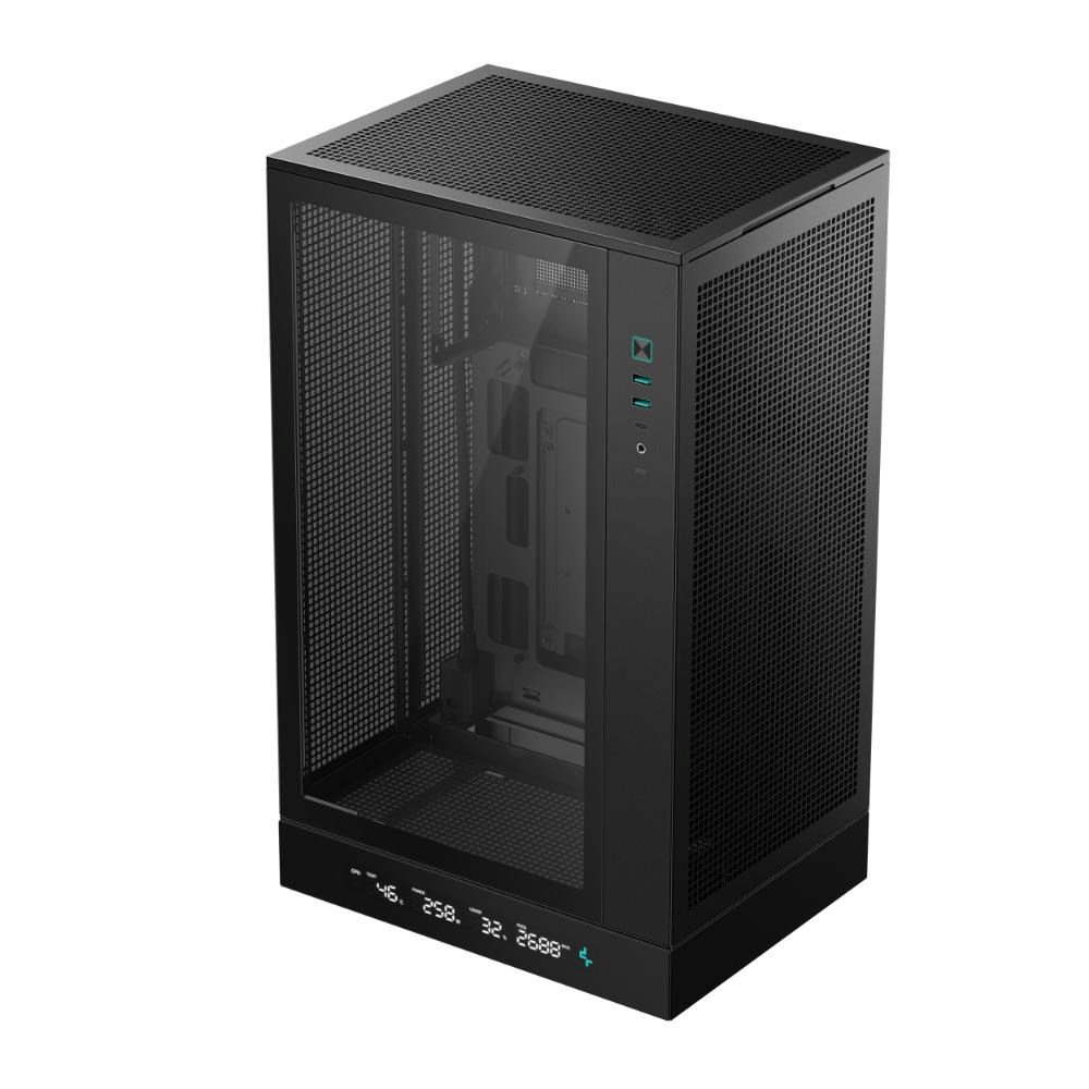DEEPCOOL Case CH270 PLUS,  mATX,  Průhledná bočnice,  černá0 