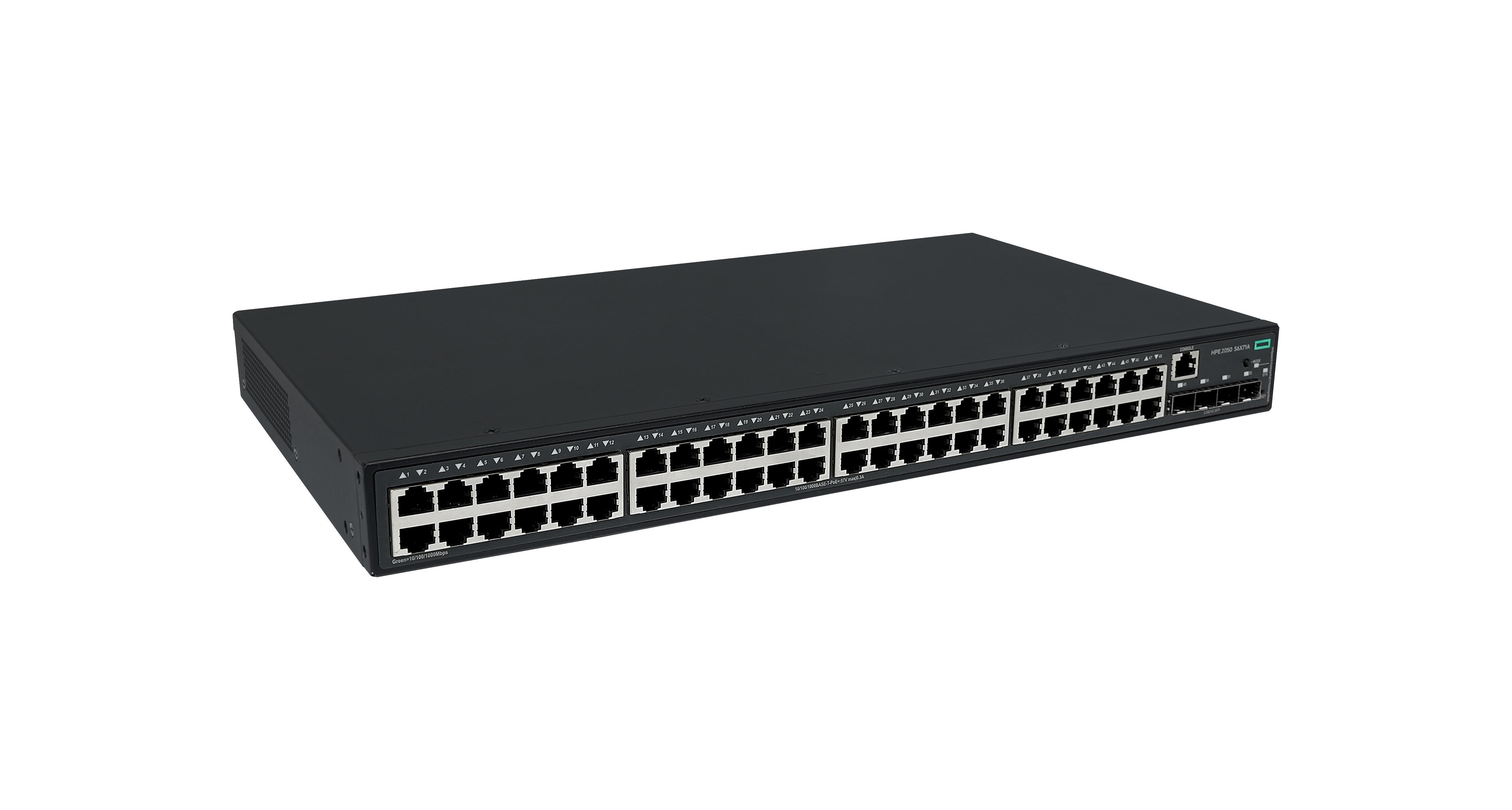 HPE Networking CW 2050 48p 10/ 100/ 1000BASE-T PoE+ 4p SFP 1G/ 2.5G 410W Switch2 