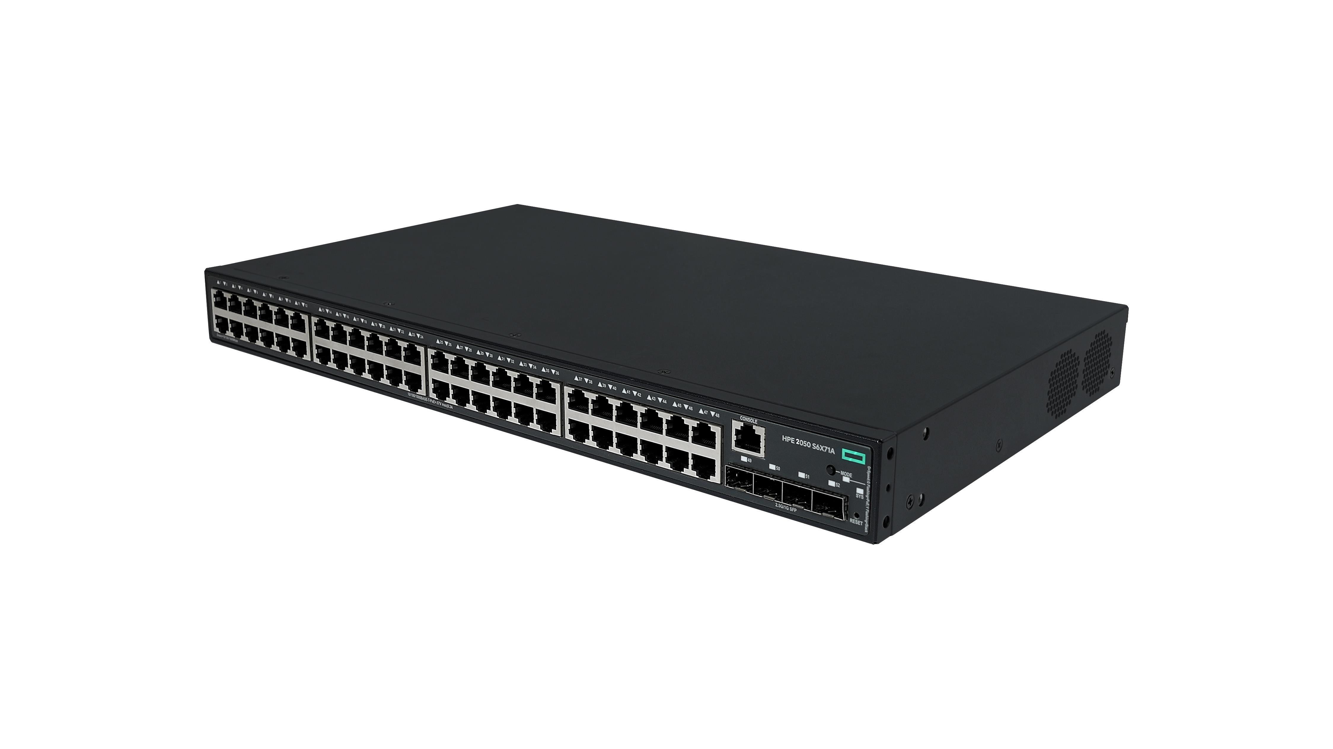 HPE Networking CW 2050 48p 10/ 100/ 1000BASE-T PoE+ 4p SFP 1G/ 2.5G 410W Switch4 