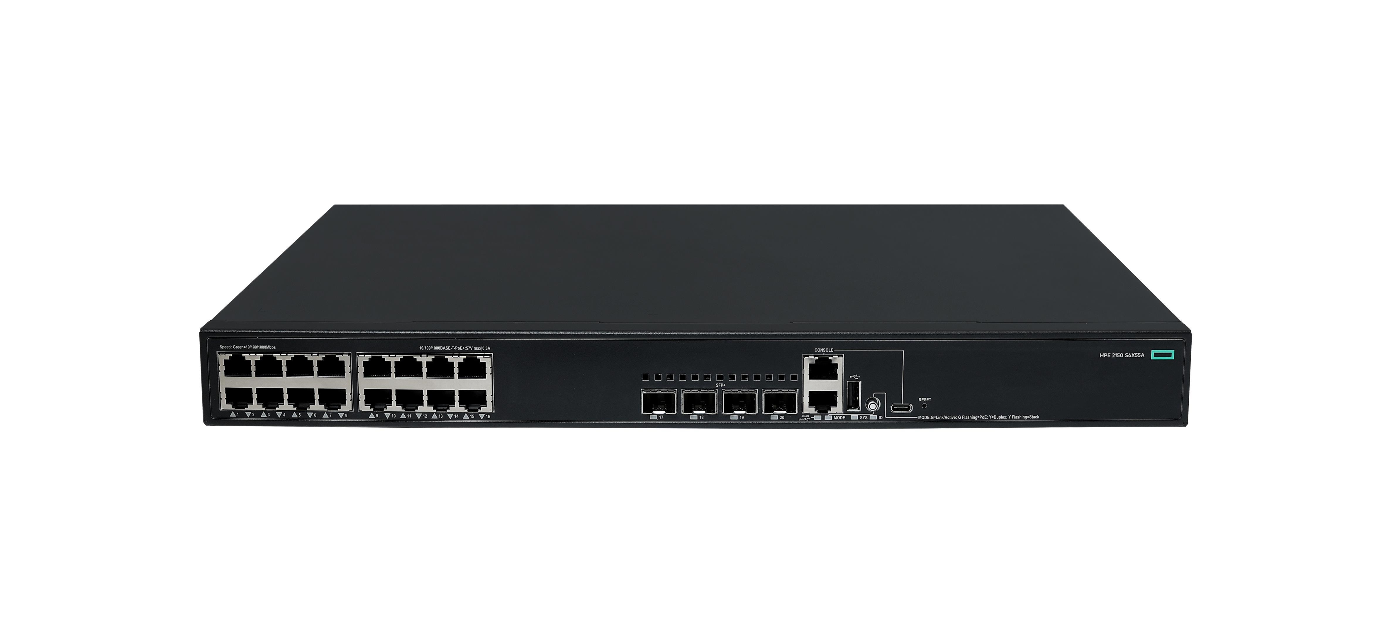 HPE Networking CW 2150 16p 10M/ 100M/ 1G PoE+ 4p SFP+ 1G/ 10G 248W Switch