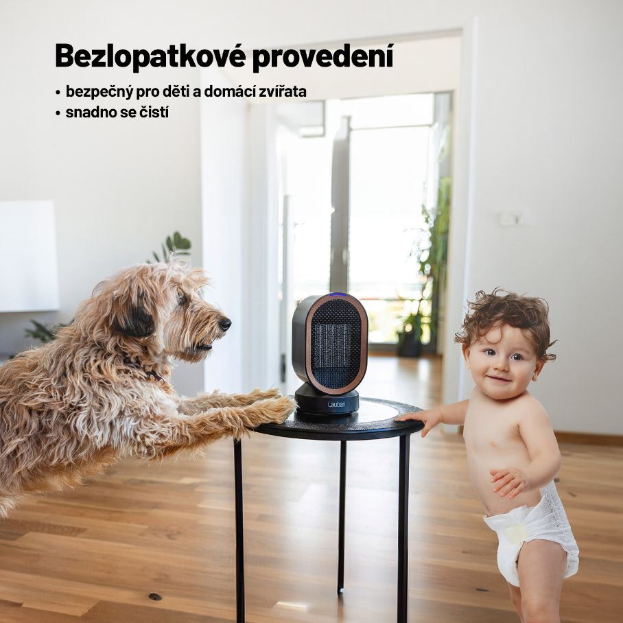 Lauben Desk Fan&Heater 2in1 600BB - Poškozený obal (Komplet)3 