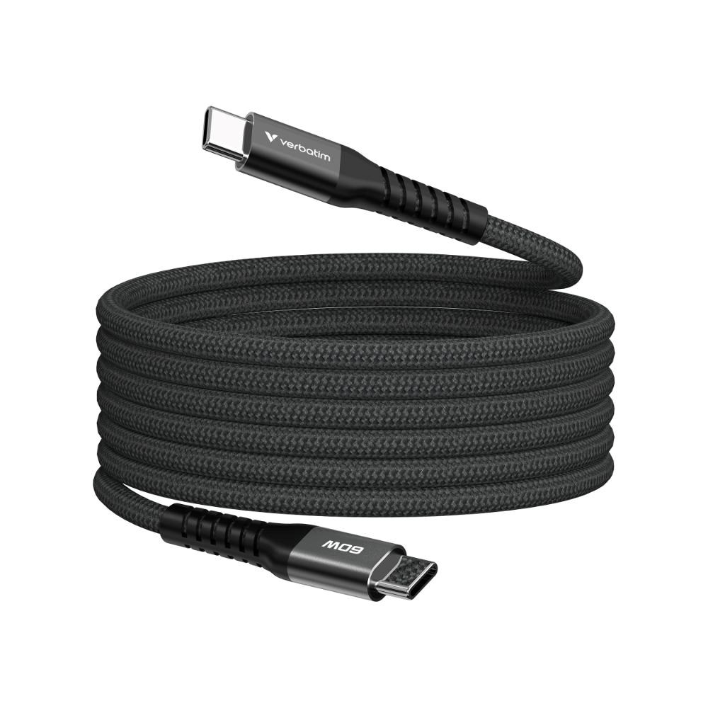 VERBATIM Kabel USB-C Sync & Charge,  60W,  Magnetický,  120cm,  černá0 