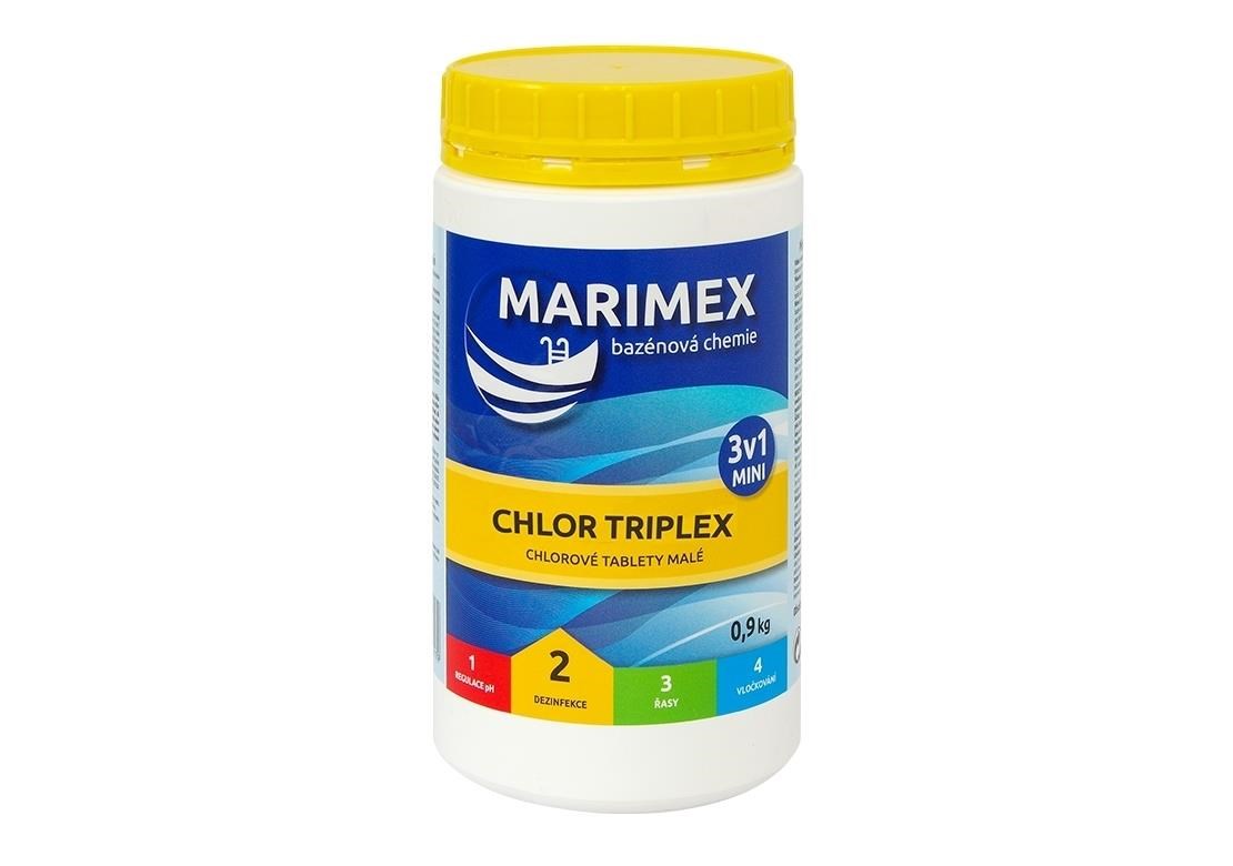 Marimex Chlor Triplex MINI 3v1 0, 9 kg - bazénová chemie - DEZINFEKCE1 