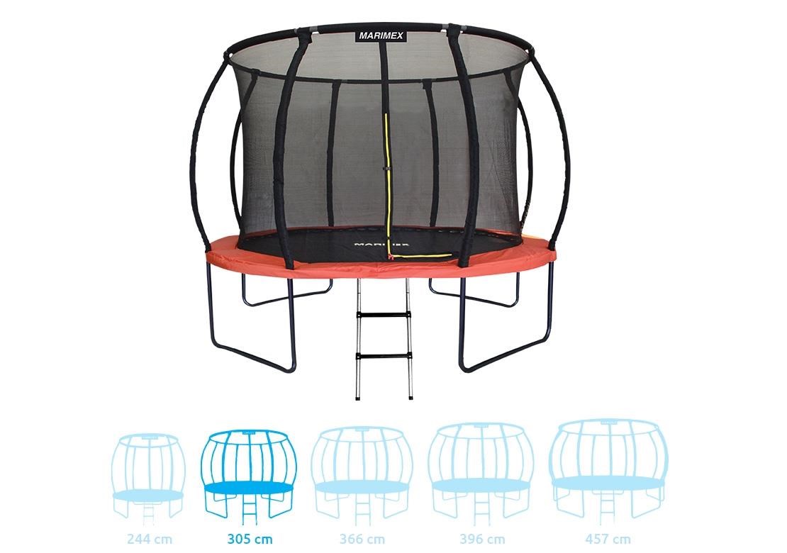 Marimex Premium trampolína 305 cm + vnitřní ochranná síť + schůdky ZDARMA4 