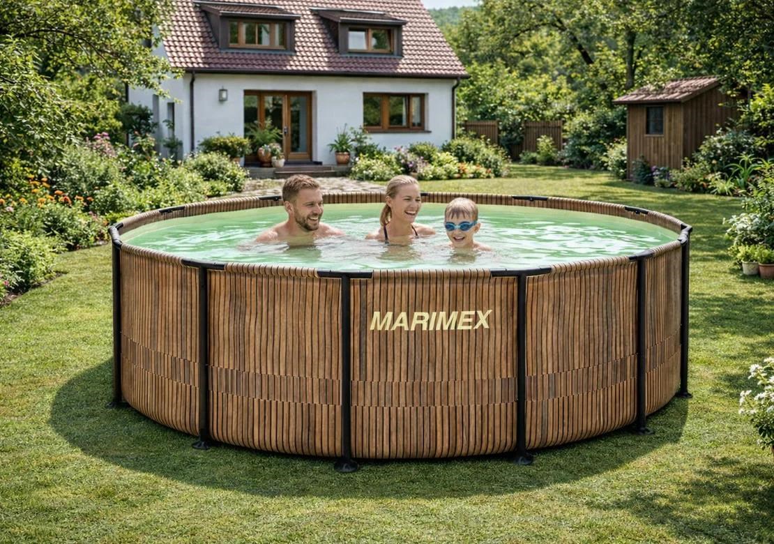 Marimex Florida bazén 4, 57x1, 32 m se zabudovaným skimmerem - motiv TEAK2 