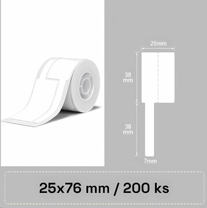 Niimbot štítky na kabely T 25x76mm 200ks Bílé pro B21,  B21S,  B3,  B1S1 