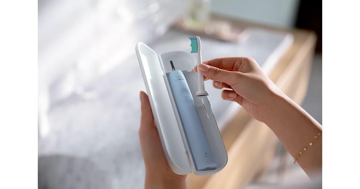 Philips Sonicare 2100 HX3651/ 12 sonický zubní kartáček,  světle modrý,  SmarTimer,  QuadPacer,  14denní výdrž1 