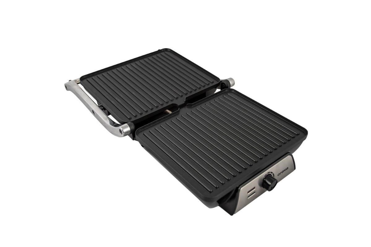 Orava Grillchef 4 elektrický kontaktní gril,  2000 W,  regulace teploty,  manuální ovládání,  tepelně izolovaná rukojeť2 