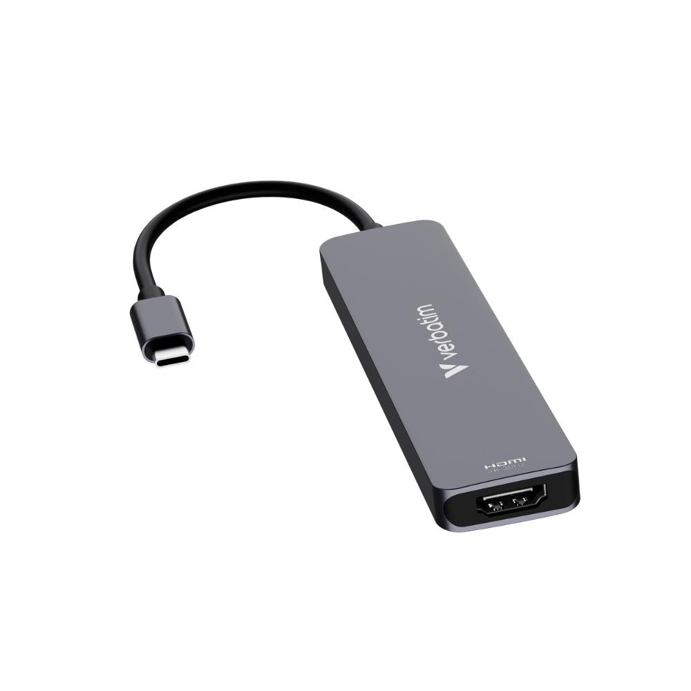VERBATIM Dokovací stanice USB-C,  7v1,  HDMI,  USB-C PD,  USB-C,  2xUSB 3.0,  SD a microSD,  šedá2 