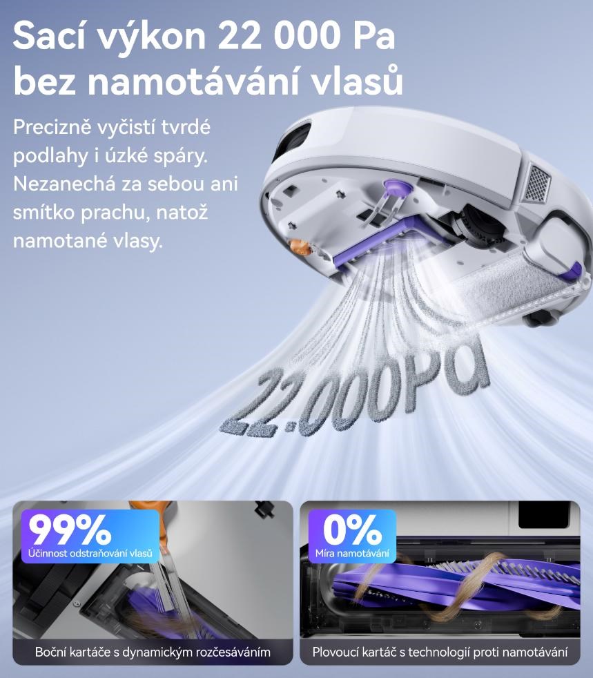 Narwal Flow compact station - AI robotický vysavač s pásovým mopem a samočistící stanicí s napojením na odpad8 
