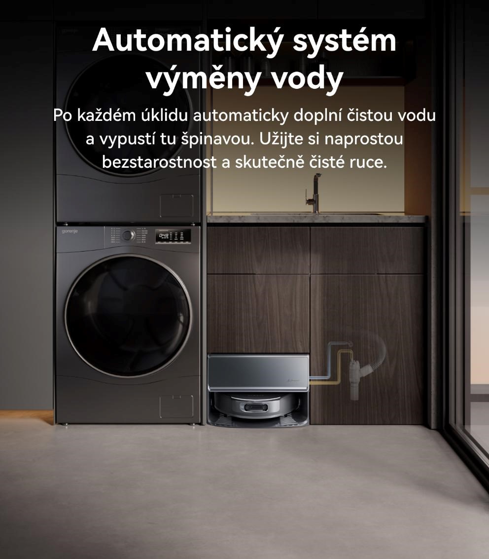 Narwal Flow2 compact station - AI robotický vysavač s pásovým mopem a samočistící stanicí s napojením na odpad4 