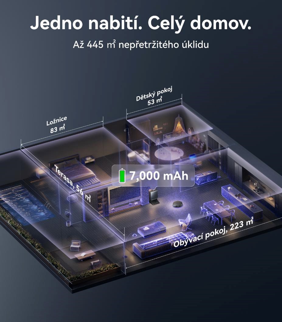 Narwal Flow2 compact station - AI robotický vysavač s pásovým mopem a samočistící stanicí s napojením na odpad7 