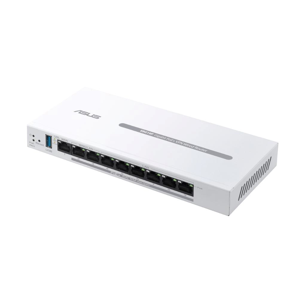 ASUS ExpertWifi EBG19P VPN Router,  8x PoE+ port,  Až 3 WAN,  1x USB3.2