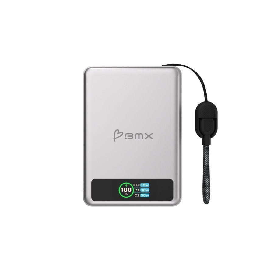 BMX SolidSafe™ 10K Solid-State Magnetic Power Bank,  Silver0 