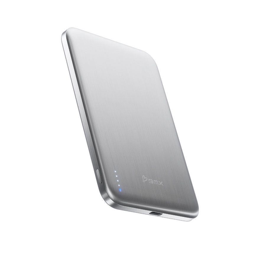 BMX SolidSafe™ Air Titanium 5K Qi2 Wireless Magnetic Power Bank,  Silver0 