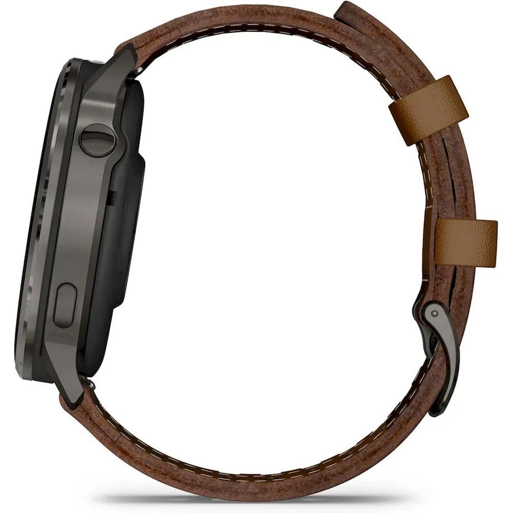 Garmin Venu 4 (45 mm) Slate /  Černý silikonový řemínek a Hnědý kožený řemínek,  EU4 