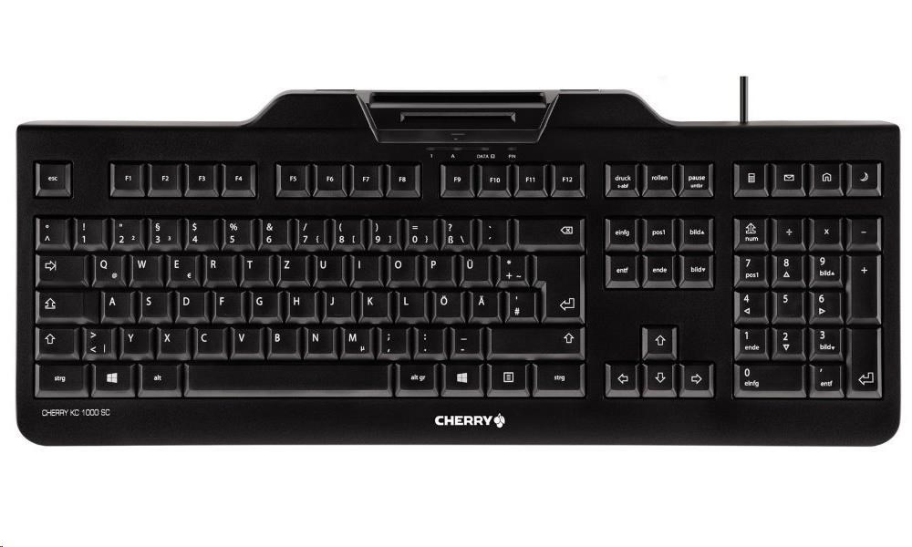 CHERRY klávesnice se čtečkou karet KC 1000 SC/  USB/  ISO 7816 podporované karty/  černá/  CZ layout0 