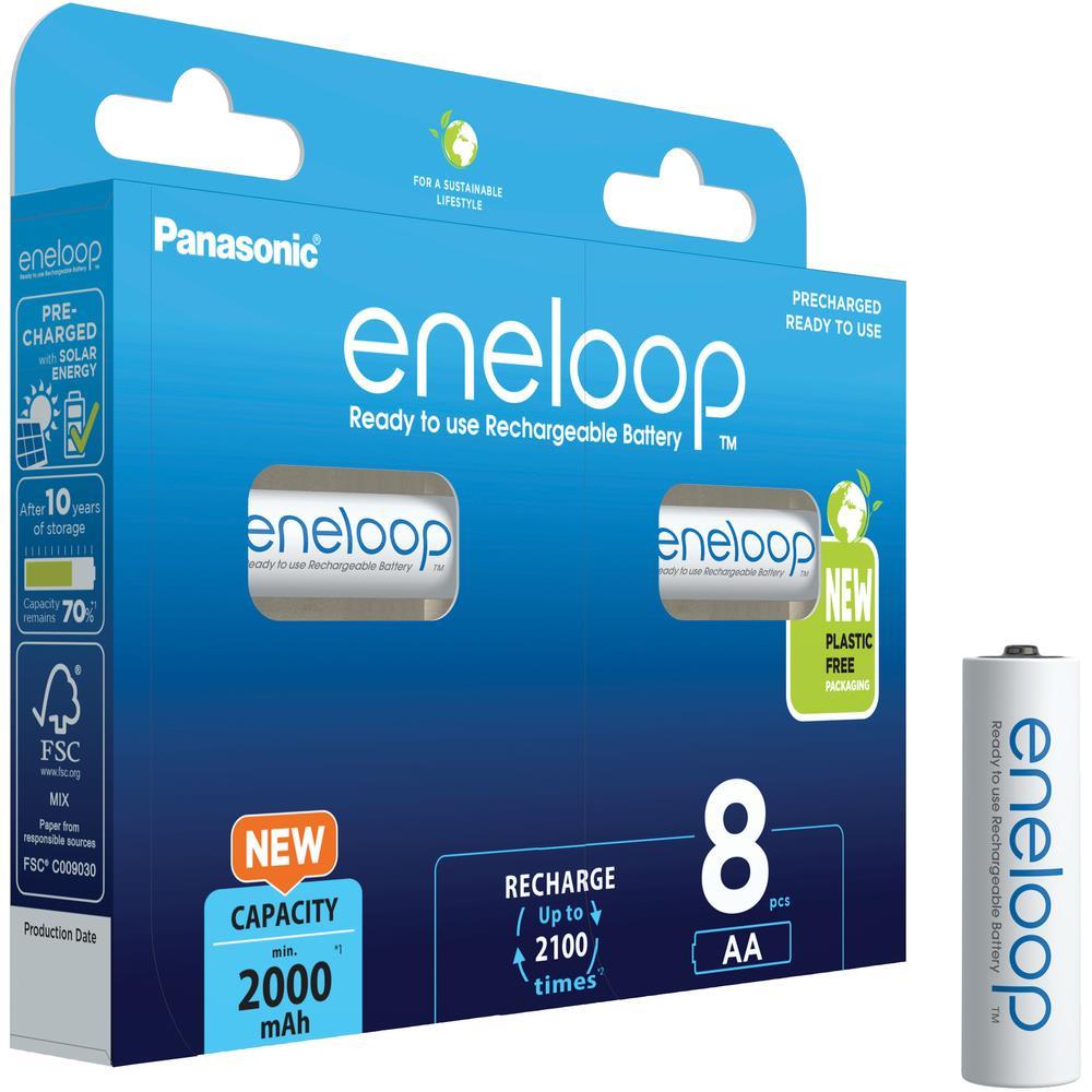 PANASONIC HR6 AA 3MCCE/ 8BE ENELOOP N,  2000 mAh (Blistr 8ks)0 